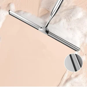 Shower Squeegee Stainless Steel Squeegee with Wall Hanger Window Squeegee for Bathroom Kitchen Window Cleaner