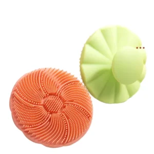 Silicone Cleaning & Massage Brush Manual Baby Bath Products with Shampoo Bathroom Set