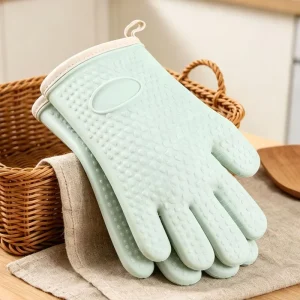 Silicone Cooking Gloves for Household, Bakery, BBQ, and Microwave Use, Heat-Resistant Waterproof
