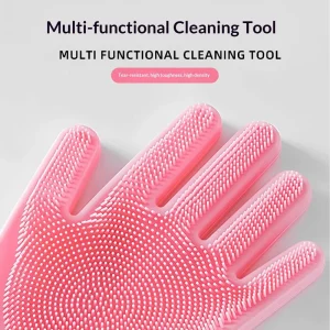 Silicone Dishwashing Gloves Waterproof Household Cleaning Gloves