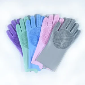Silicone Dishwashing Gloves for Household Cleaning, Waterproof and Thick