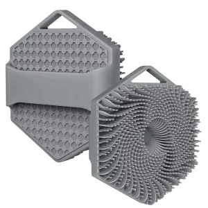 Silicone Shower Body Brush and Exfoliating Massage Scrubber for Back and Sensitive Skin