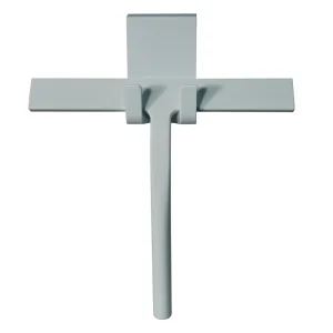 Silicone Shower Door Squeegee for Glass and Mirror Streak-Free Cleaning Grey Silicone Squeegee with Hanging Hook