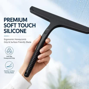 Silicone Squeegee for Window Shower Car Windshield Food Grade Streak Free Multi Surface Scraper Tool