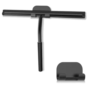 Silicone Stainless Steel Car Glass Bathroom Window Floor Cleaning Squeegee with Hanging Holder for Home Garage Use