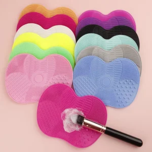 Silicone Suction Cup Makeup Brush Cleaning Pad, 15.5 x 11.5 cm