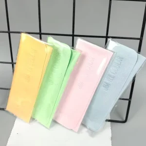 Silk Microfiber Eyeglass Cleaning Cloth Individually Packaged OPP Suede Like Lens Violin Polishing Cloth