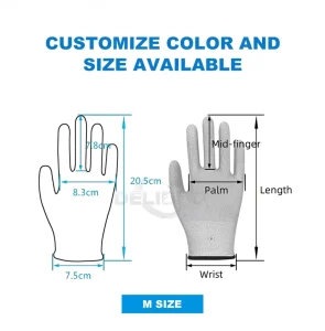 Silver Fiber Conductive Electrode Gloves for TENS, EMS, Physical Therapy, Massage, and Electrotherapy