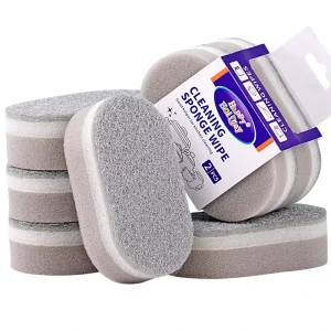 Silver-Sprayed Household Kitchen Scrub Sponge Scouring Pad