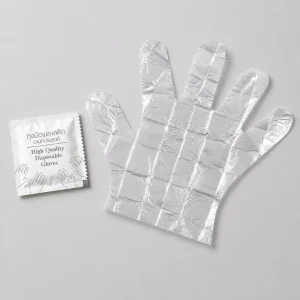 Single-Pack Disposable Food Grade PE Plastic Gloves for Kitchen, Catering, Restaurants, and Snacks