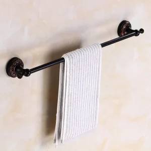 Single Towel Rack Bathroom Toilet Bathroom Hardware Pendant Set Brass European Bath Towel Rack Black Towel Rack Set