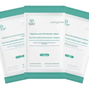 Single sheet Eco friendly Hygienic Antiseptic Disinfecting Wipes Alcohol Free Antibacterial Unscented Individually Wrapped