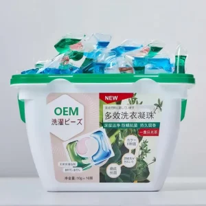 Skin-Friendly Eco-Friendly Disposable Gel Laundry Pods with Long-Lasting Floral Fragrance, Antibacterial and Color Protection