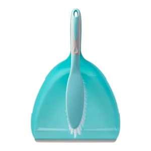 Sky Blue Dust Pans with Brush Hand Broom and Dustpan Set for Kitchen