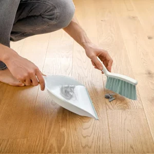 Sky Blue Dust Pans with Brush Hand Broom and Dustpan Set for Kitchen