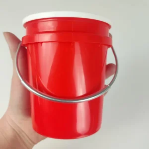 Small Bucket with Lid Handle Pail Empty 400ML Plastic Pail