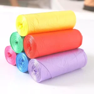 Small Disposable Plastic Trash Bags on Roll for Kitchen Storage