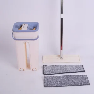 Small Dual-Use Wet and Dry Mop with Hands-Free Cleaning and Scraping
