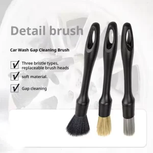 Small Head Car Detailing Brush Soft Nylon Bristle Dust Proof Auto Dashboard Brush Reusable Vehicle Gap Cleaning Brush