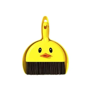 Small Household Magic Broom Stick with PET Brush Head PP Hanging Hole Dustpan for Silm Floor Cleaning Home Use