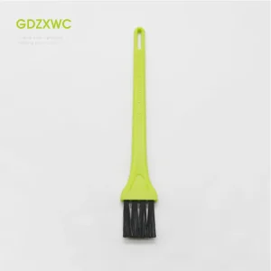 Small Juicer, Filter, and Shaver Cleaning Brush with PBT Bristles and Green Handle