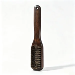 Small Manual Handheld Sandalwood Shoe Upper Cleaning Brush with Plastic Bristles for Home Cleaning