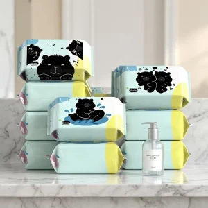 Small Pack Portable Mini Baby Hand Mouth Wet Wipes Facial Cleansing Wipes Cleansing Baby Wipes for Baby Cleaning