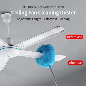 Small Retractable Feather Microfiber Duster with Flexible Irregular Head for Household and Car Cleaning