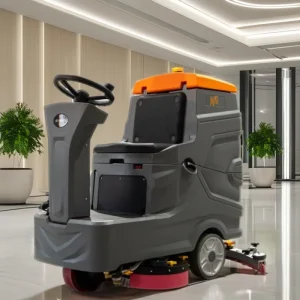 Small Ride-On Cordless Electric Floor Scrubber, Dryer, and Polisher