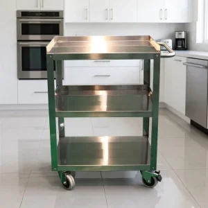 Small Size Stainless Steel 430 304 Manual Utility Cart 4 Castors Food Medical Service Trolley Hotels Restaurants