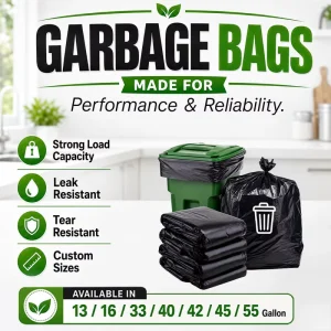 Smart Can Automatic Replacement Cheapest Bags Heavy Duty Rubbish Black Bin Liner 30 Gallon Trash Manufacturer Garbage Bag