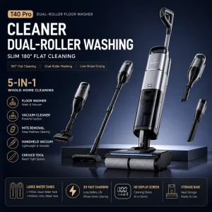Smart Floor Washer Cordless Handheld Wet Dry Vacuum Cleaner Self-Cleaning Vacuum Mop for Home Hard Floors