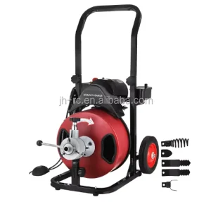 Snake Drill Drain Auger Cleaner 50 Ft Long 1 2” Wide Electric Drain Cleaning Machine