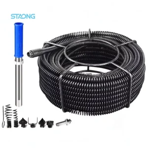 Snake Pipe Dredging Spring Drain Cleaner Cable Sewer Drain Auger Household Cleaning Attachments