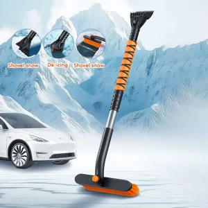 Snow Brush Hand Tool Multifunctional Rotatable Telescopic Snow Remover Cleaning Brush