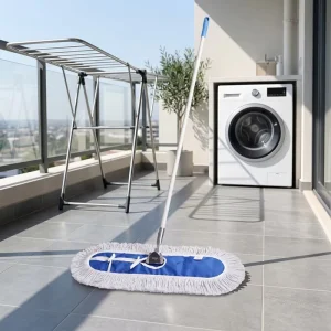 Soft Absorbent Cotton Yarn Extra-Wide Flat Dust Mop for Home and Office Floors