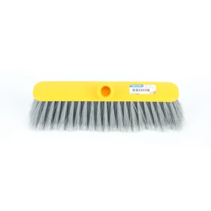 Soft Bristle Multi-color Plastic Broom Head with Dustpan for Household and Garden Cleaning