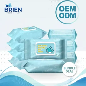 Soft Disposable Baby Wet Wipes Fragrance Free Hypoallergenic Water Based Baby Cleansing Wipes for Sensitive Newborn Skin