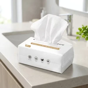 Soft Disposable Face Towel Cotton Tissue for Facial Cleansing, Dry & Wet Use, Lint-Free Skincare Towels