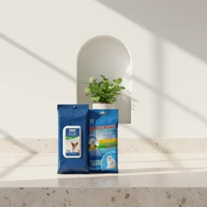 Soft Eco Friendly Wet Tissues Natural Pet Cleaning Bath Cleansing Wipes with Private Label