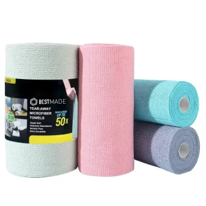 Soft Lightweight Reusable Microfiber Kitchen and Appliance Cleaning Cloths Tear-Resistant Oil-Absorbent Towels