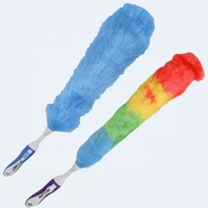 Soft Microfiber Ellipse Duster Brush with Long TPR Handle, 55cm, for Home and Car Ceiling Fans