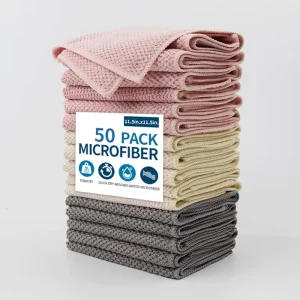 Soft Microfiber Towel for Dishes Multi-Functional Magic Cleaning Cloth Water Absorbent Scouring Pad for Home Kitchen Cleaning