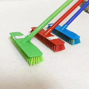 Soft Mop and Plastic Broom with Wooden Broomstick, Dustpan, and PVC and PP Broom Head for Road Use