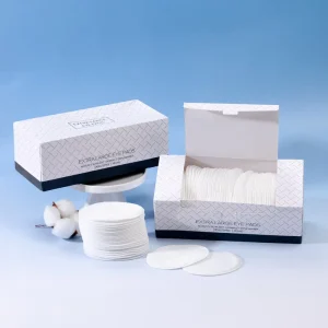 Soft Non Woven Corner Square Cotton Pads 7*7.5cm Box English Packaging Disposable Facial Cleansing Wipes Makeup Remover