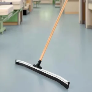 Soft Profile Silicone Floor Squeegee with Plastic Steel Handle Squeegee for Cleaning Floors in Hospitals Industrial Kitchens