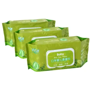 Soft Skin Friendly Baby Household Wet Wipes for Sensitive Skin Gentle Cleansing Travel Portable Use for Family & Office