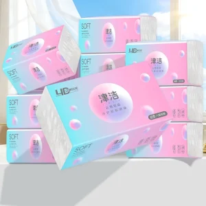 Soft Skin-friendly Disposable Facial Tissues 100% Virgin Wood Pulp Thick Durable High Absorption Makeup Cleansing Paper Towels