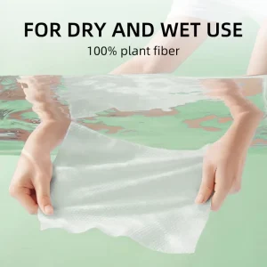Soft Thick Disposable 100% Plant Fibre Face Towels Super Absorbent Makeup Remover Facial Cleansing 200mmx200mm Dry Wet