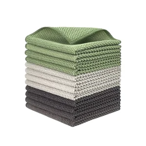 Soft Thick Microfiber Cleaning Cloth for Kitchen Counters and Tables, Oil-Resistant, Easy-Wash